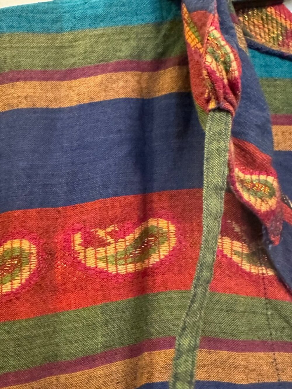 Vintage Angelique Imports Striped Baja Hoodie Pullover Free Size - Picture 6 of 8